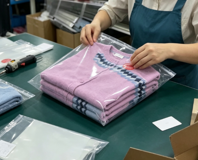 Carton packing for bulk custom sweater order export shipment